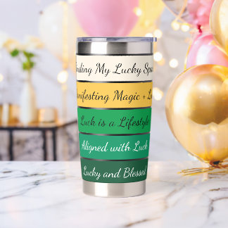 Modern St. Patrick’s Day Gradient Insulated Tumbler