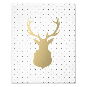Modern Stag   Holiday Art Print