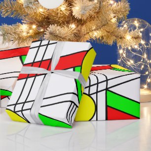 Modern Stained-Glass Look Wrapping Paper