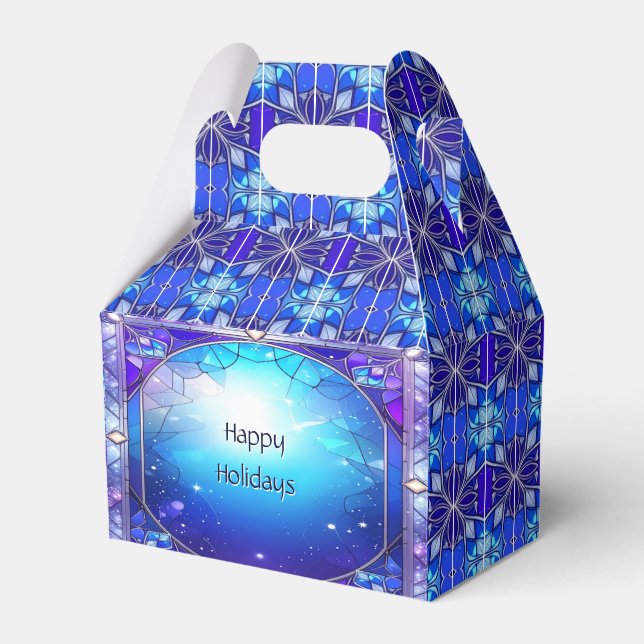 Modern Stained Glass Pattern Favour Box (Front Side)