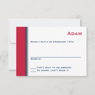 Modern Star Bar Mitzvah Response Card