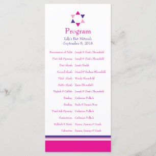 Modern Star Bat Mitzvah Program