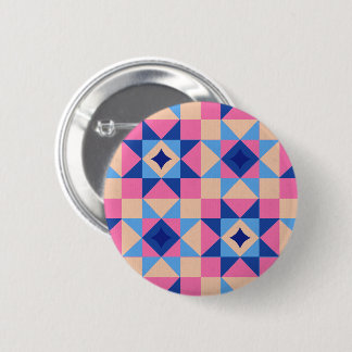 Modern Star Block Quilt 2 Inch Round Button