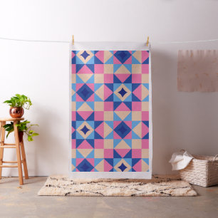 Modern Star Block Quilt Fabric