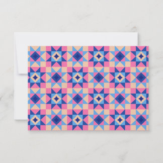 Modern Star Block Quilt Thank You Card