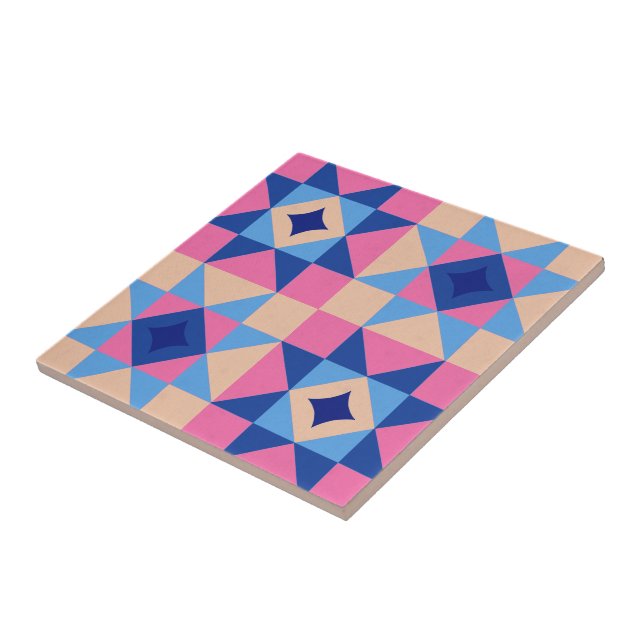 Modern Star Block Quilt Tile (Side)