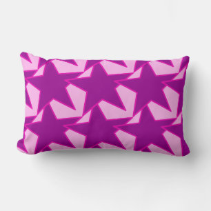 Modern Star Geometric - amethyst purple and pink Lumbar Pillow