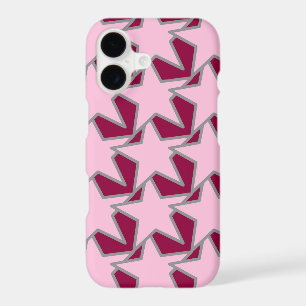 Modern Star Geometric, Light Pink and Burgundy