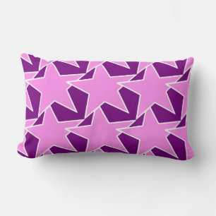 Modern Star Geometric - purple and lavender Lumbar Pillow