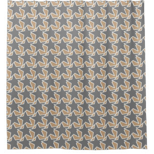 Modern Star Geometric - taupe and grey / grey