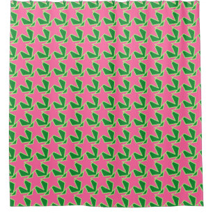 Modern Star Geometric - watermelon pink and green