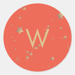 Modern Star Green Cherry Red Christmas Happy Classic Round Sticker
