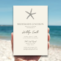 Modern Starfish Beach Ocean Bridesmaids Luncheon