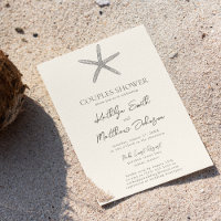 Modern Starfish Beach Ocean Wedding Couples Shower