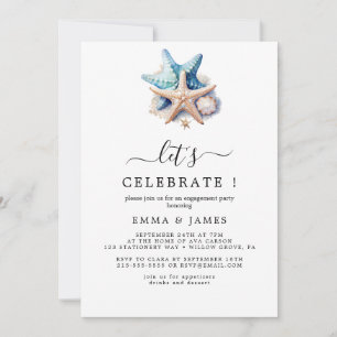 Modern Starfish Nautical  Invitation