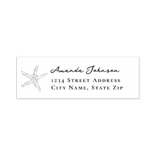 Modern Starfish Self-inking Stamp