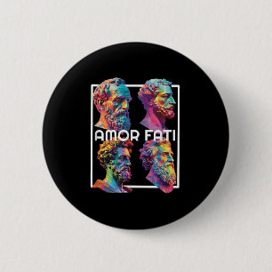 Modern Stoicism Philosophy Ancient Greek Stoic Ico 2 Inch Round Button