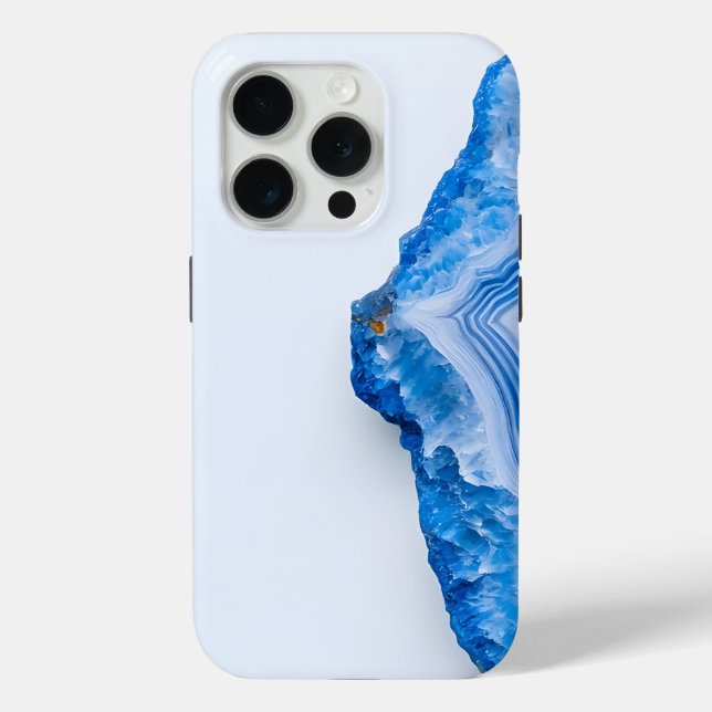 Modern Stone Dusty Blue Marble Case-Mate iPhone Case (Back)