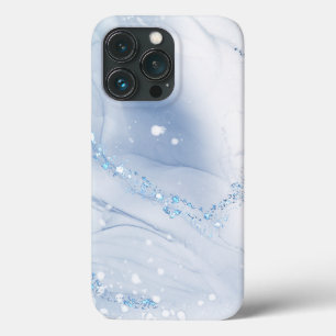Modern Stone Dusty Blue Marble iPhone 13 Pro Case