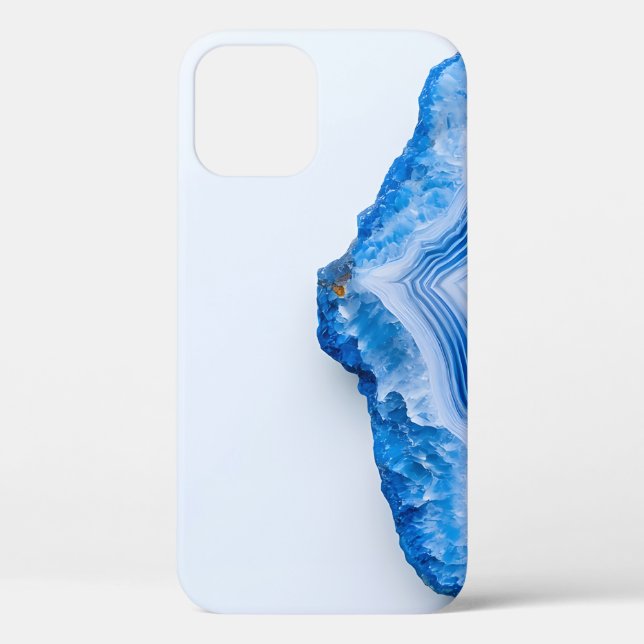 Modern Stone Dusty Blue Marble Case-Mate iPhone Case (Back)