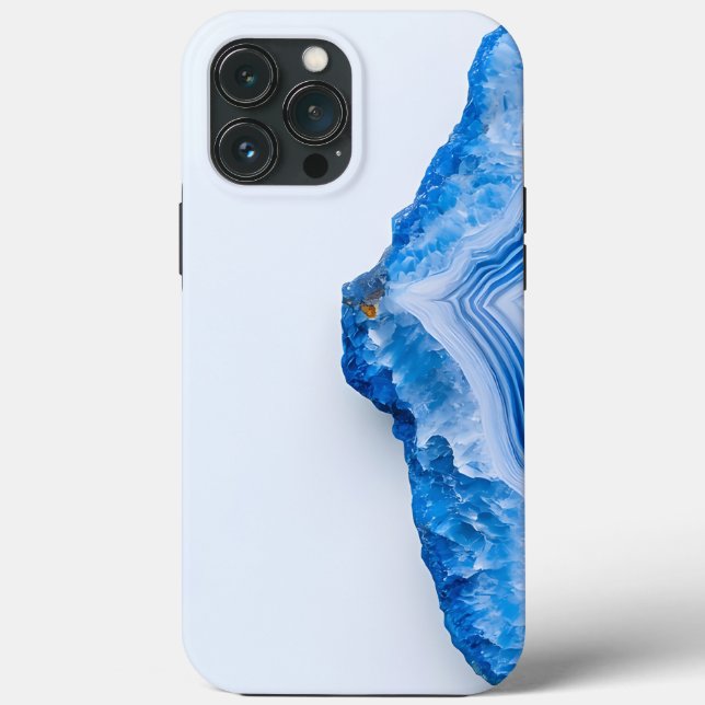 Modern Stone Dusty Blue Marble Case-Mate iPhone Case (Back)