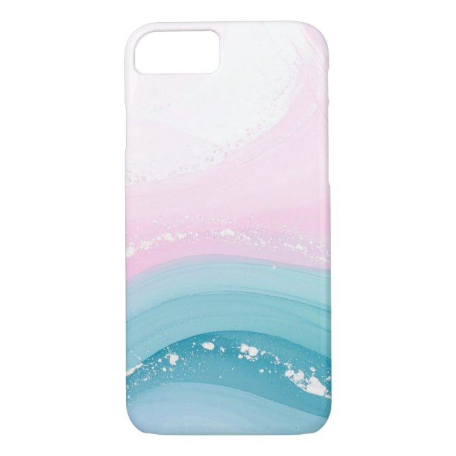 Modern Stone Dusty Blue Marble Case-Mate iPhone Case (Back)