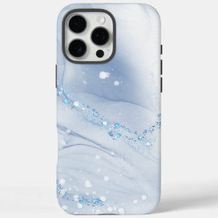 Modern Stone Dusty Blue Marble iPhone 16 Pro Max Case