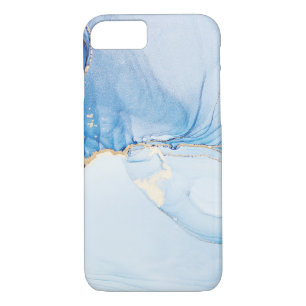 Modern Stone Dusty Blue Marble Case-Mate iPhone Case