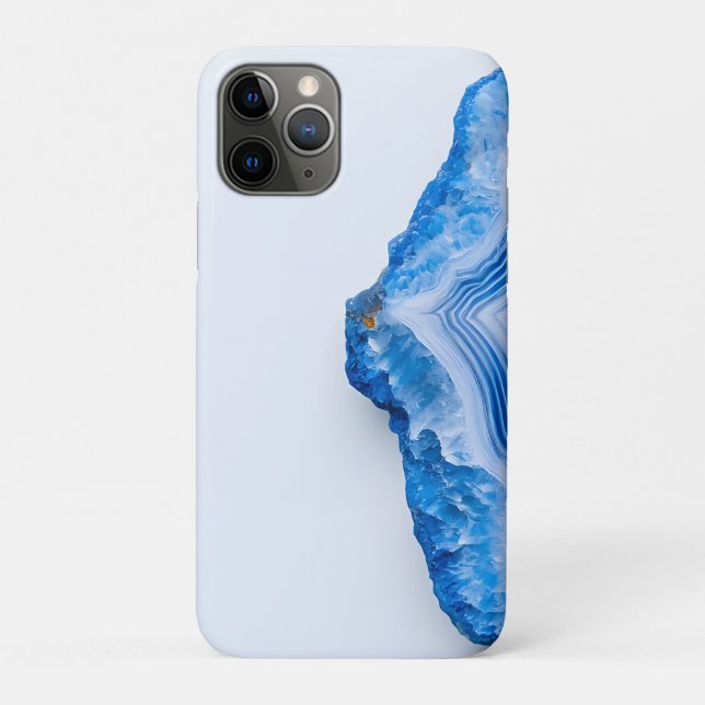 Modern Stone Dusty Blue Marble Case-Mate iPhone Case (Back)