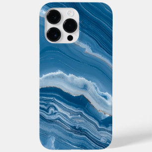 Modern Stone Dusty Blue Marble Case-Mate iPhone 14 Pro Max Case