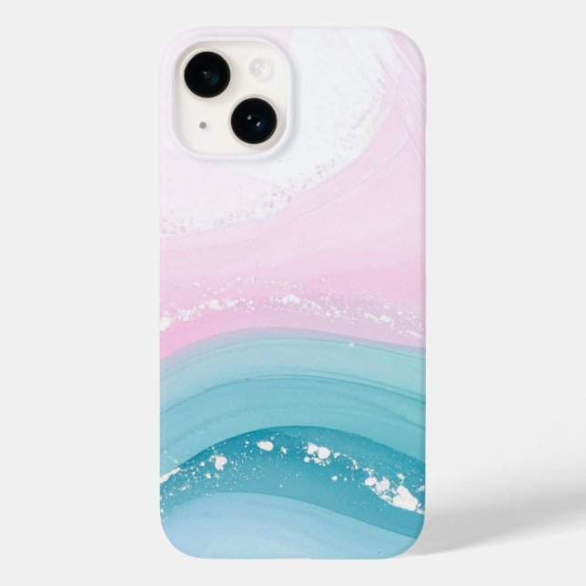 Modern Stone Dusty Blue Marble Case-Mate iPhone Case (Back)