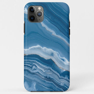 Modern Stone Dusty Blue Marble iPhone 11 Pro Max Case