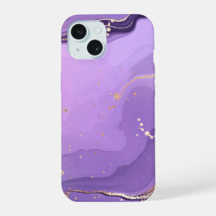 Modern Stone Dusty Blue Marble iPhone 15 Case