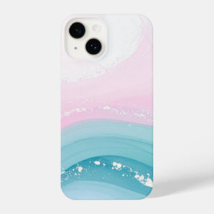 Modern Stone Dusty Blue Marble iPhone 14 Case