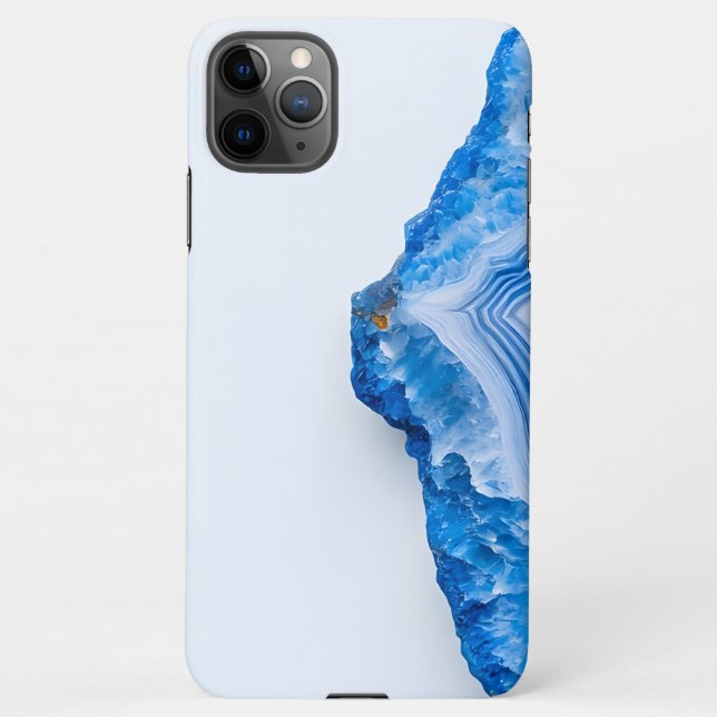 Modern Stone Dusty Blue Marble iPhone Case (Back)