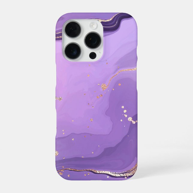 Modern Stone Dusty Blue Marble iPhone Case (Back)