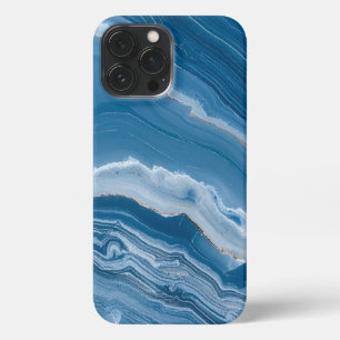 Modern Stone Dusty Blue Marble iPhone 13 Pro Max Case