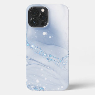 Modern Stone Dusty Blue Marble iPhone 13 Pro Max Case