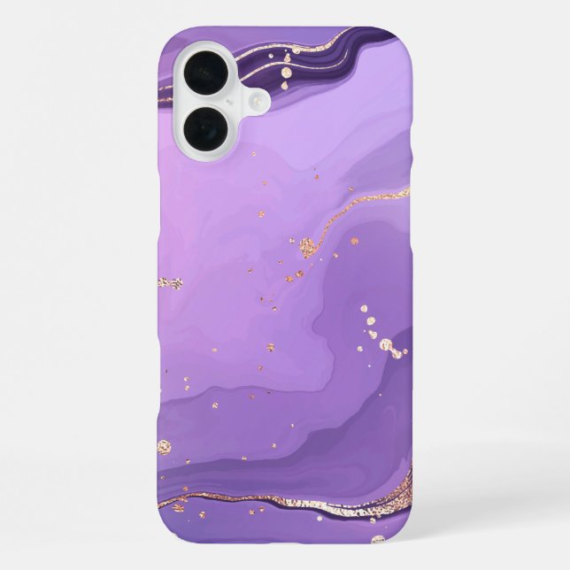 Modern Stone Dusty Blue Marble iPhone Case (Back)