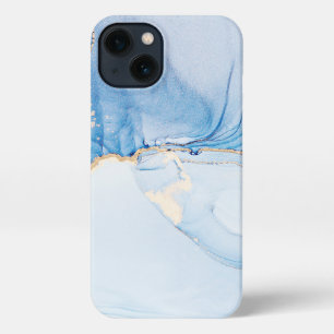 Modern Stone Dusty Blue Marble iPhone 13 Case