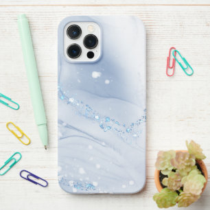 Modern Stone Dusty Blue Marble iPhone 12 Pro Max Case
