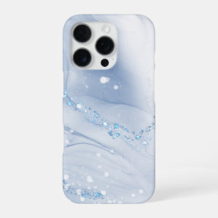 Modern Stone Dusty Blue Marble iPhone 16 Pro Case