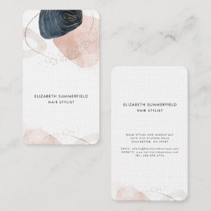 Modern Stone Marble Hair Stylist Custom Business Card
