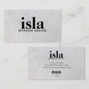Modern Stone Texture Interior Designer Business Card