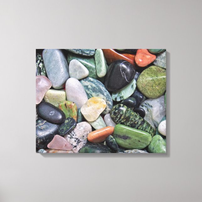 Modern Stones Pebbles Mineral Quartz Canvas Print (Front)
