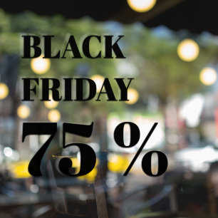 Modern Store Window Black Friday Sale Cling