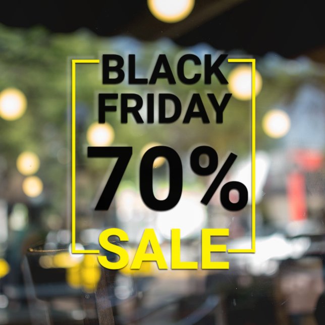 Modern Store Window Black Friday Sale Window Cling (Creator Uploaded)