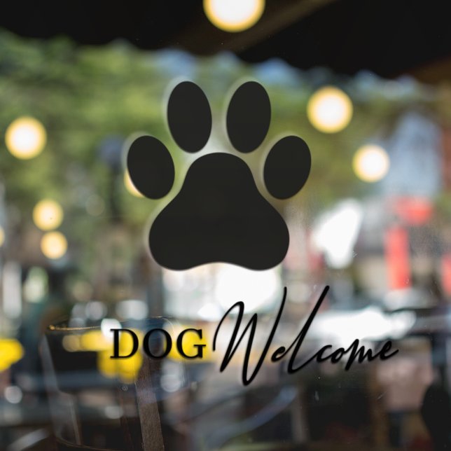 Modern Store Window Dog Friendly Window Cling (Creator Uploaded)