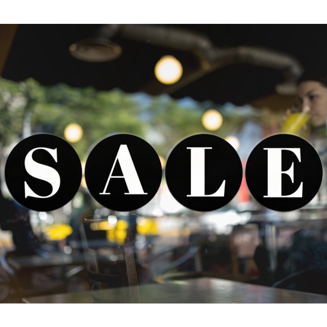 Modern Store Window Sale Black Window Cling (Creator Uploaded)