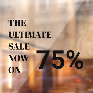 Modern Store Window Sale Cling